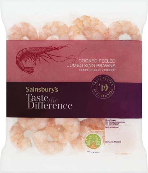 Sainsbury S Taste The Difference Cooked Peeled Jumbo King Prawns