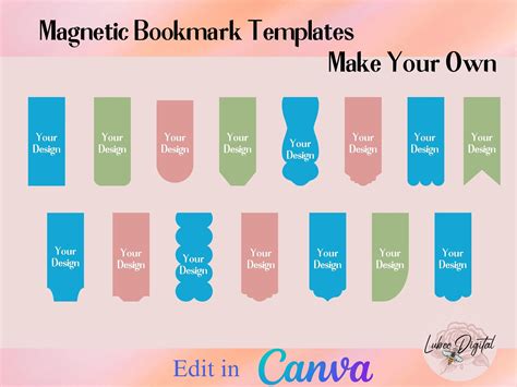 Canva Magnetic Bookmark Svgmake Your Own Canva Bookmark Etsy