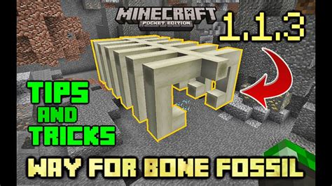 HOW To Find BONE FOSSIL In MCPE 1 1 3 Minecraft PE Tips And Tricks