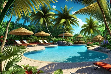 Premium Ai Image Tropical Paradise