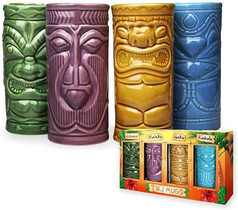 TIKI MUGS - set of 4