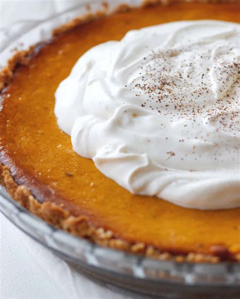 Pumpkin Pie With Graham Cracker Crust Vintage Kitchen Notes