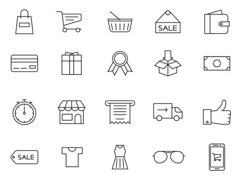 20 Free Shopping Vector Icons (AI)