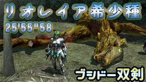 リオレイア希少種vs双剣ブシドー23 55 58MHXX YouTube