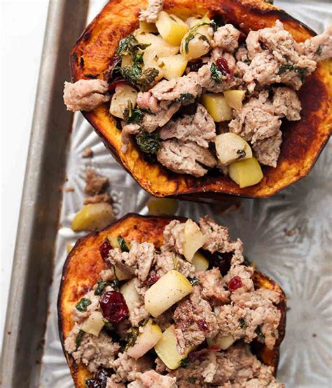 Turkey And Kale Stuffed Acorn Squash Heinen S Grocery Store