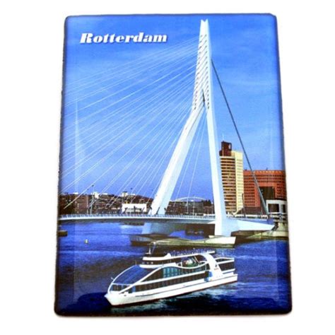 Koelkastmagneten Magneet Rotterdam Erasmusbrug Spido Epoxy