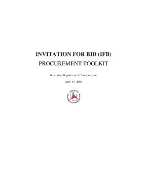 Fillable Online Invitation for Bid Procurement Toolkit Fax Email Print ...