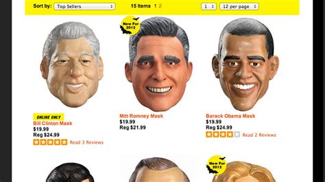 Halloween mask sales predict Obama wins presidential election 60/40