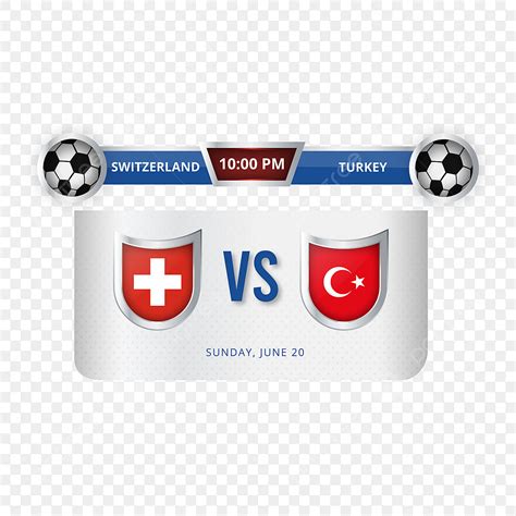 Football Scoreboard Clipart Vector Euro Cup Switzerland Vs Turkey