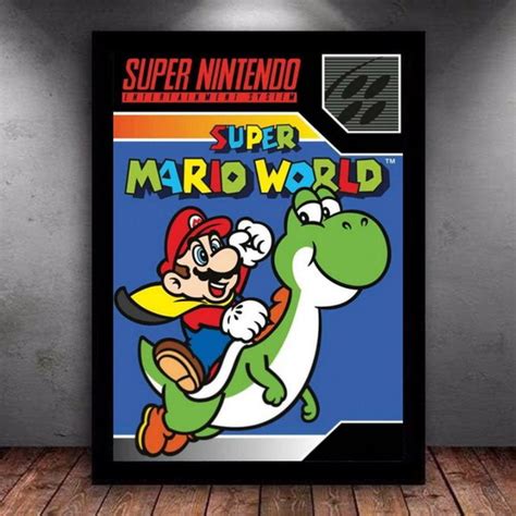 Quadro Decorativo Game Super Mario World Elo7