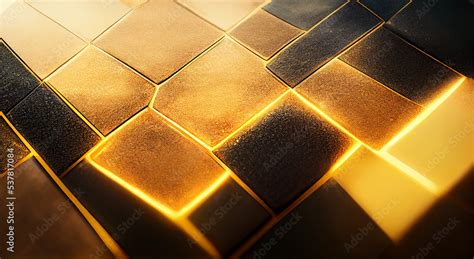 Abstract black and gold luxury 3d background wallpaper. Stock ...