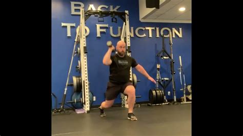 Dumbell Split Squat To 1 Hand Overhead Press Youtube