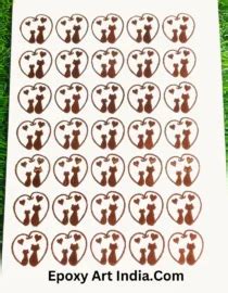 Embossed Gold Stickers Sheet For Resin Art Couples Stickers