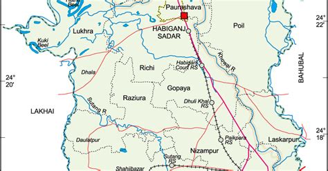 Maps Of Bangladesh Political Map Of Habiganj Sadar Upazila Habiganj ...