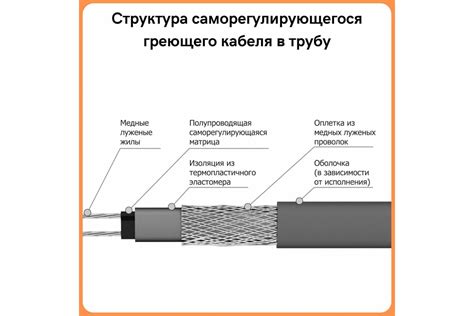 Греющий кабель в трубу ТеплоСофт саморегулирующийся 20м SRF10/20м/в ...