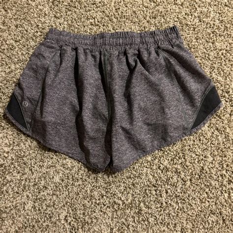 Hotty Hot Low Rise Lined Short 2 5 Grey With Black Depop
