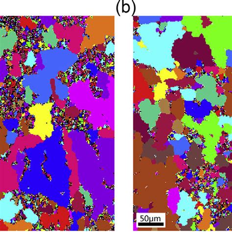 The EBSD Maps Of Twin Roll Casting Strip Surface A Without And B