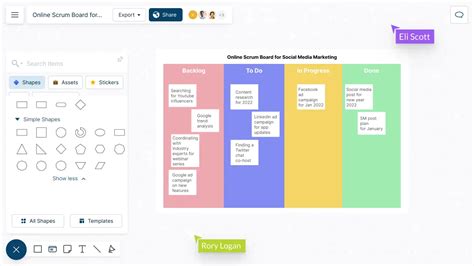 Online Scrum Board | Scrum Board Software | Creately