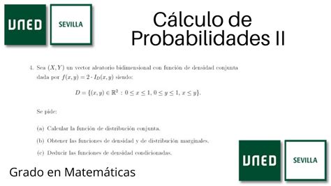 Funci N De Distribuci N Conjunta A Partir De La Densidad C Lculo De