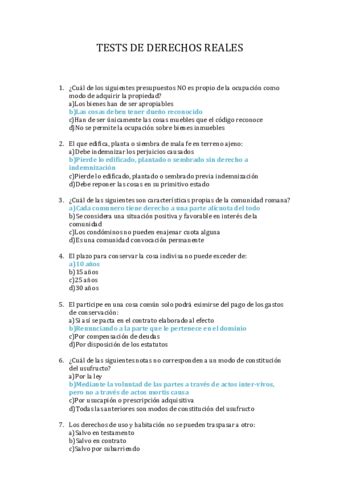 Tests De Derechos Reales Pdf