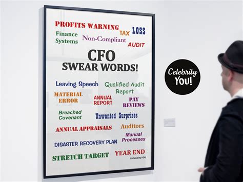 Cfo Swear Words Printable Office Decor Chief Financial Officer T