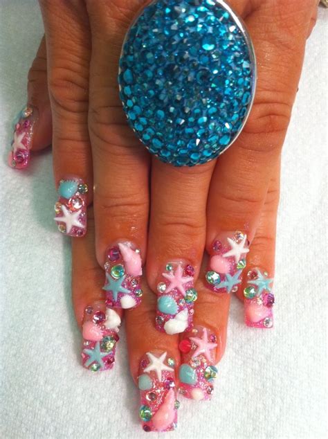 Bling Bling Kawaii Nails Nail Art Beach Nails