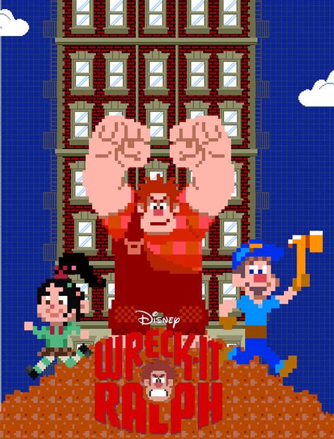 Wreck It Ralph 8 Bit Portait By Ofihombre On Deviantart