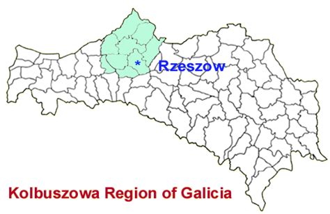 Map Of Galicia region of Poland