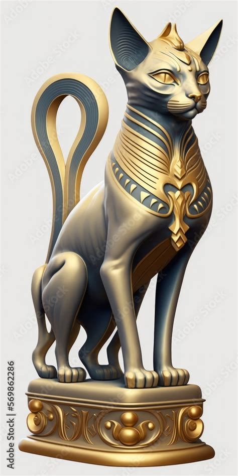 Egyptian cat statue images. Generative AI Stock Illustration | Adobe Stock