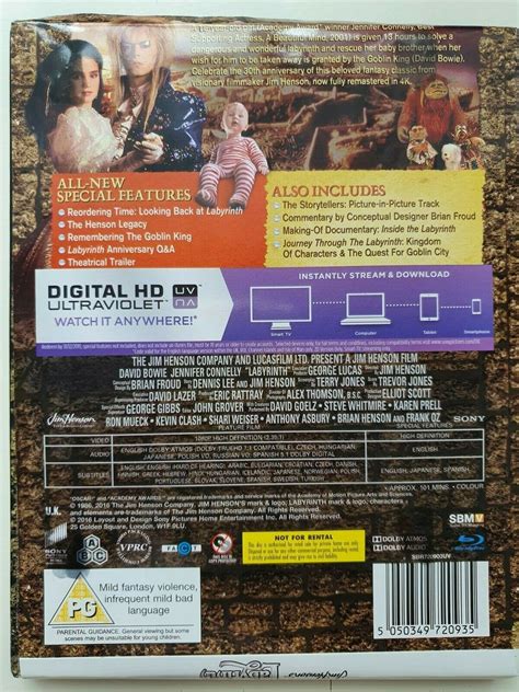 Labyrinth 4k Ultra Hd Blu Ray Digital Hd 30th Anniversary Ed Uhd