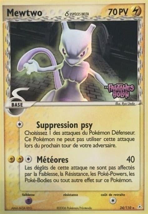 Mewtwo Holographique Logo Carte Pok Mon Fant Mes Holon