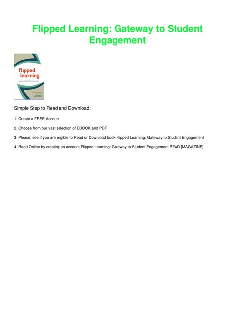 Ppt Pdfdownload Flipped Learning Gateway To Student Engagement