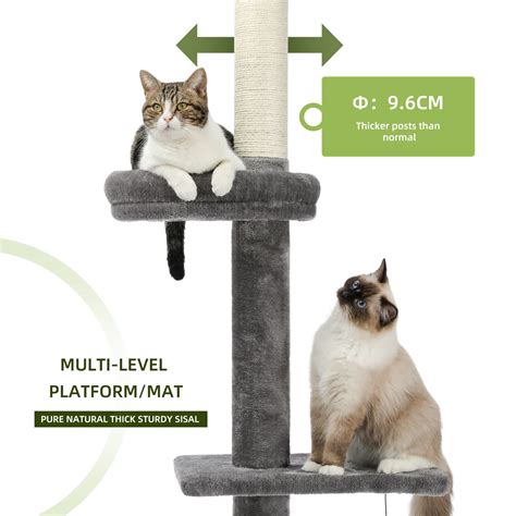Snapklik.com : PETEPELA Floor To Ceiling Cat Tree, Cat Tower 5-Tier