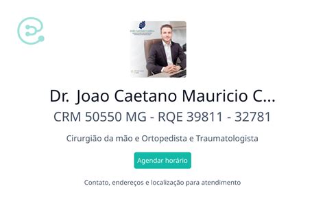 Dr Joao Caetano Mauricio Canela Filho Cirurgi O Da M O Em Montes