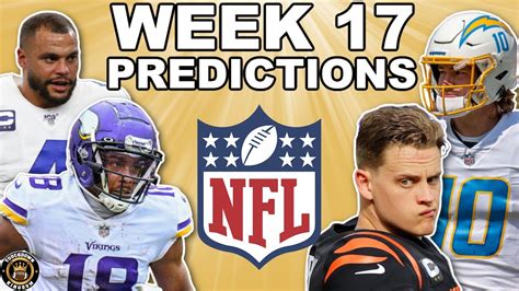 Nfl Week 17 Predictions 2022 Youtube