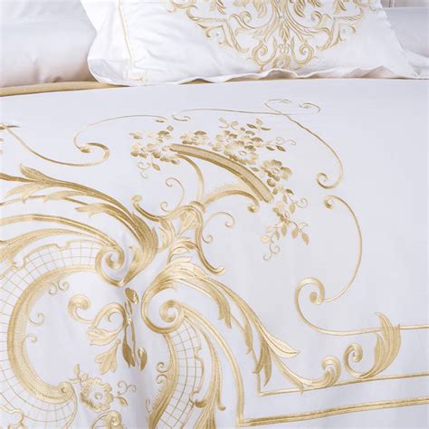 White Egyptian Cotton Bedding Set Super King Queen Size Bed Set Luxury