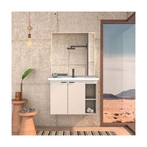 MUEBLE PARA BAÑO DREAMLINE CZM 102429 80X61X36CM NUDE ESPEJO 101751 JUEGO Ferretería