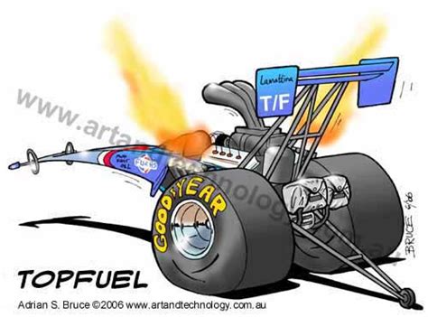 Art-and-Technology: Drag Racing Funny Cars and Top Fuel Cartoons and Logos