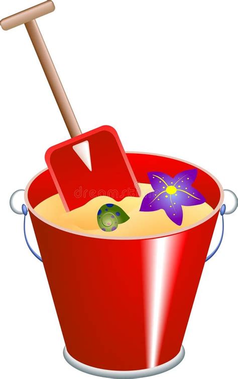 Bucket and Spade stock illustration. Illustration of toys - 86404