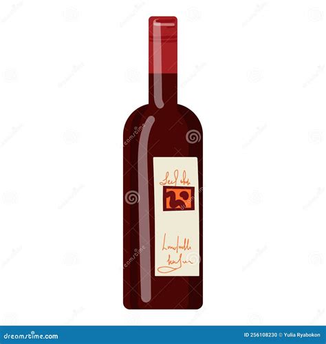 Wine Bottle Icon Cartoon Vector Mulled Wine Stock Vector