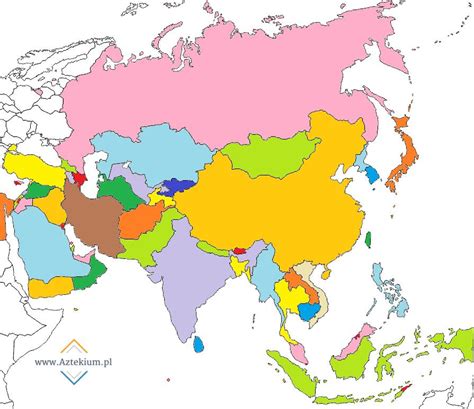 Mapa Pa Stw Azji