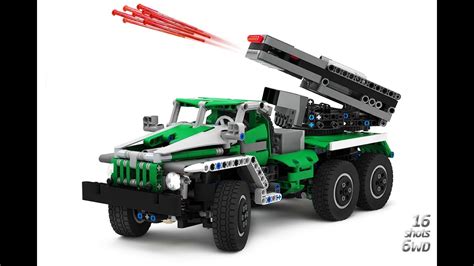 Lego Technic Truck Rocket Launcher 6wd Youtube