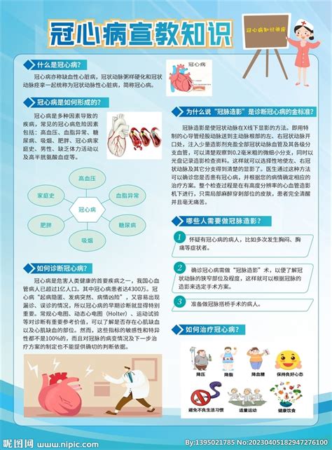 冠心病健康教育设计图dm宣传单广告设计设计图库昵图网