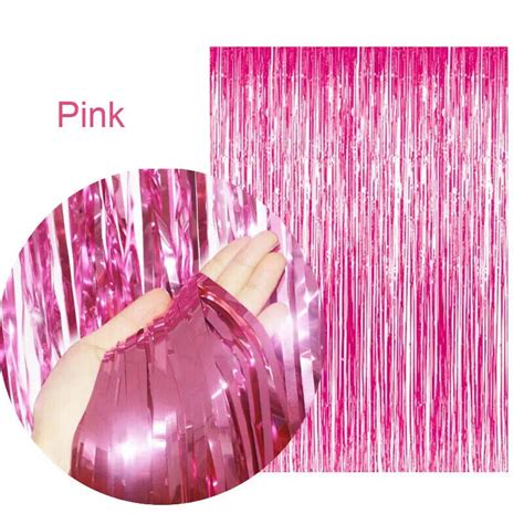 2m 3m Foil Fringe Tinsel Shimmer Curtain Door Wedding Birthday Party