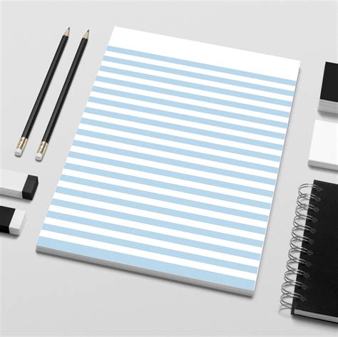 Light Blue Lined Writing Paper Printable Decorative Note Paper Lined Stationery Letter Paper