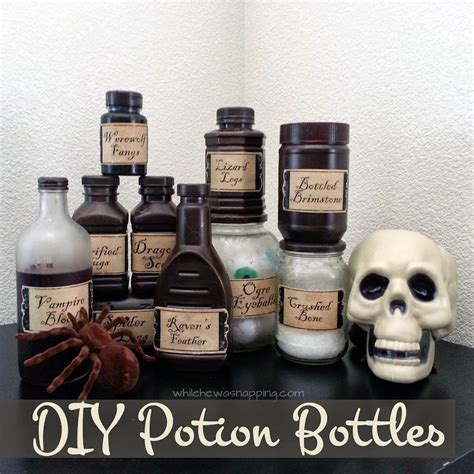 DIY Witch's Potion Bottles | While He Was Napping