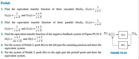 Solved 1 Find The Equivalent Transfer Function Of Three Chegg