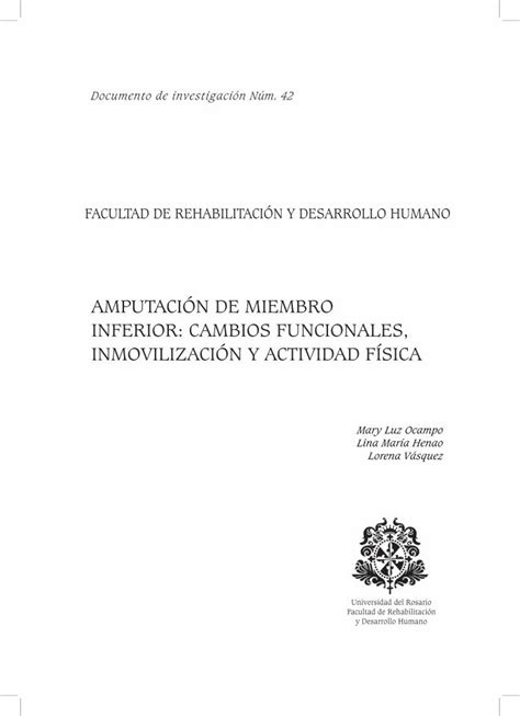 PDF AMPUTACIÓN DE MIEMBRO INFERIOR CAMBIOS FUNCIONALES