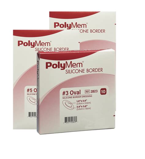 Polymem Oval Silicone Border Dressing All Sizes Medisa