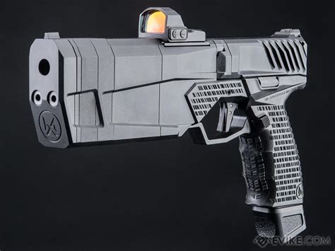 Krytac Silencerco Licensed Maxim 9 Integrally Suppressed Gas Blowback Airsoft Pistol Color